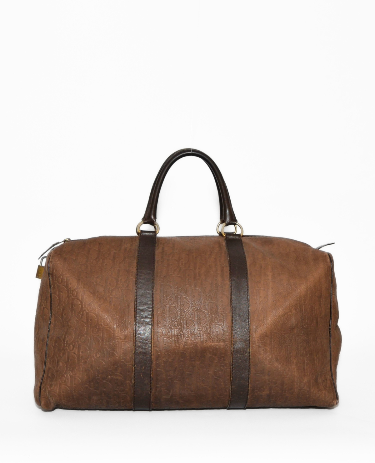 Dior Monogram Leather Boston 45 Duffle Bag