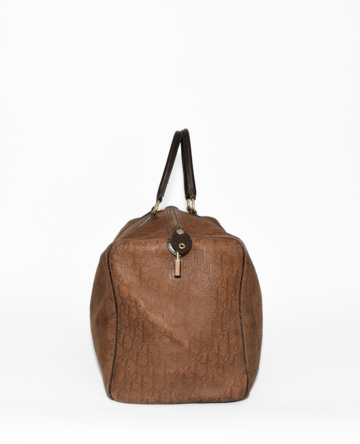 Dior Monogram Leather Boston 45 Duffle Bag