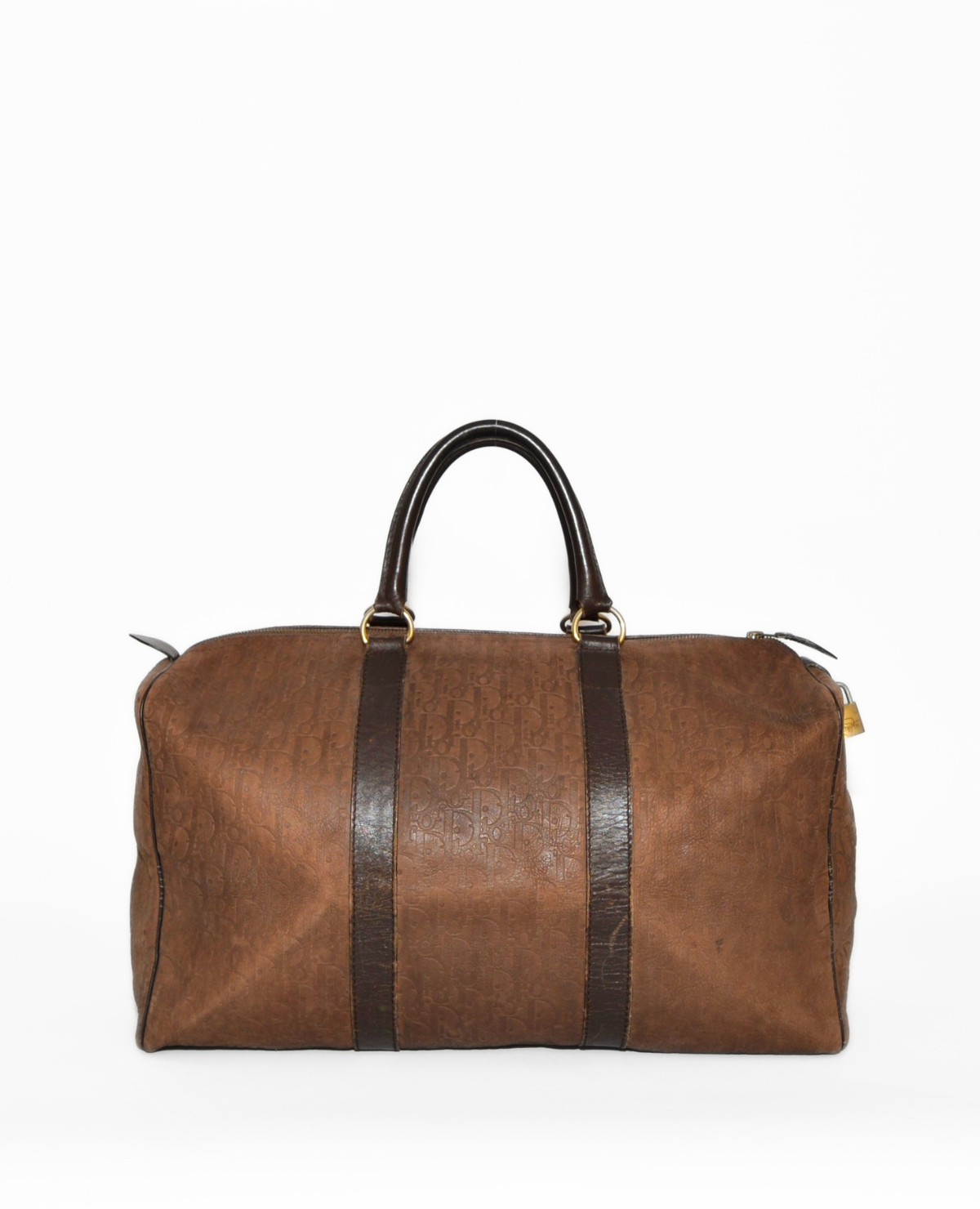 Dior Monogram Leather Boston 45 Duffle Bag