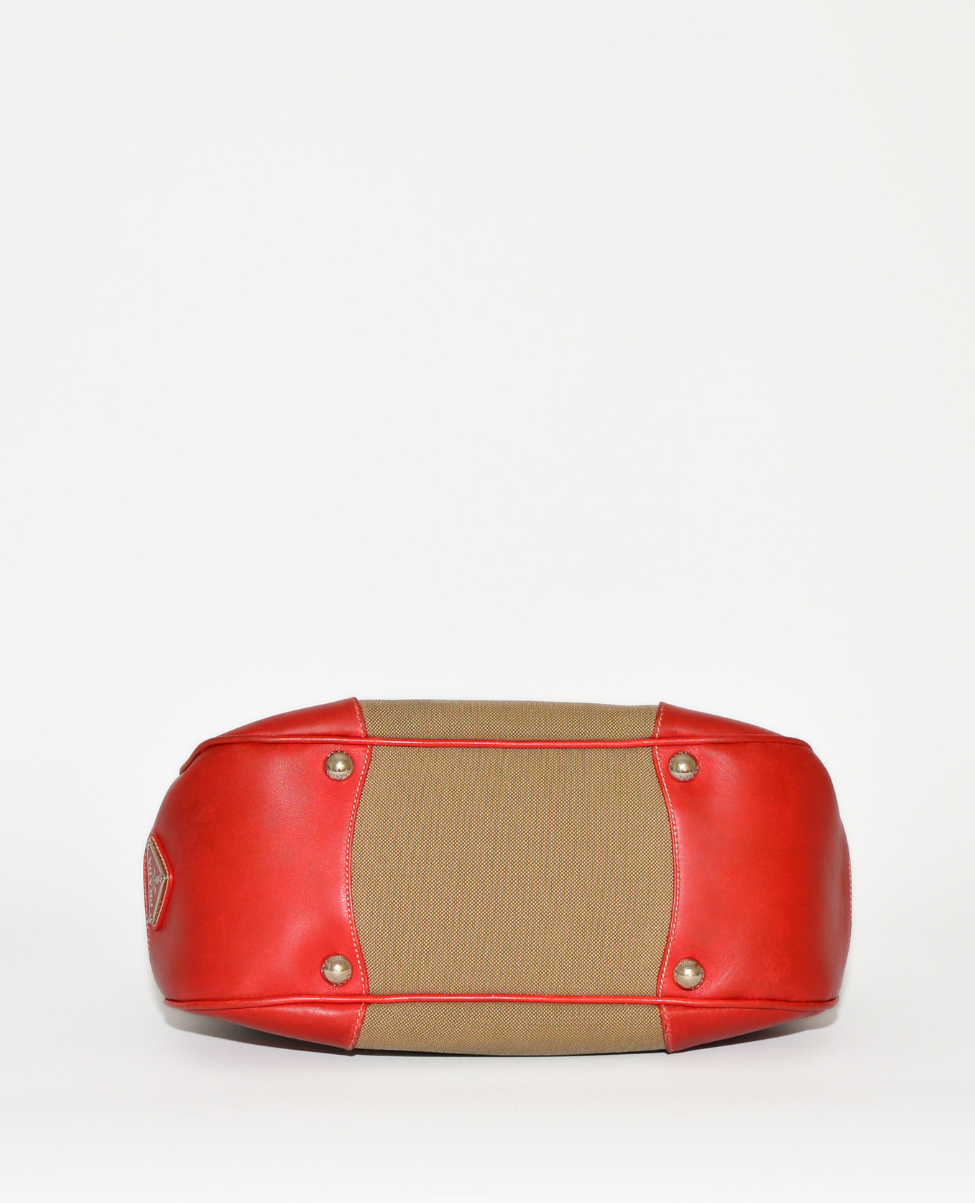 Prada Logo Canvas Hobo