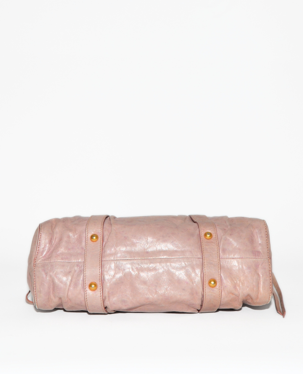 Miu Miu Vitello Lux Gathered Leather Handbag