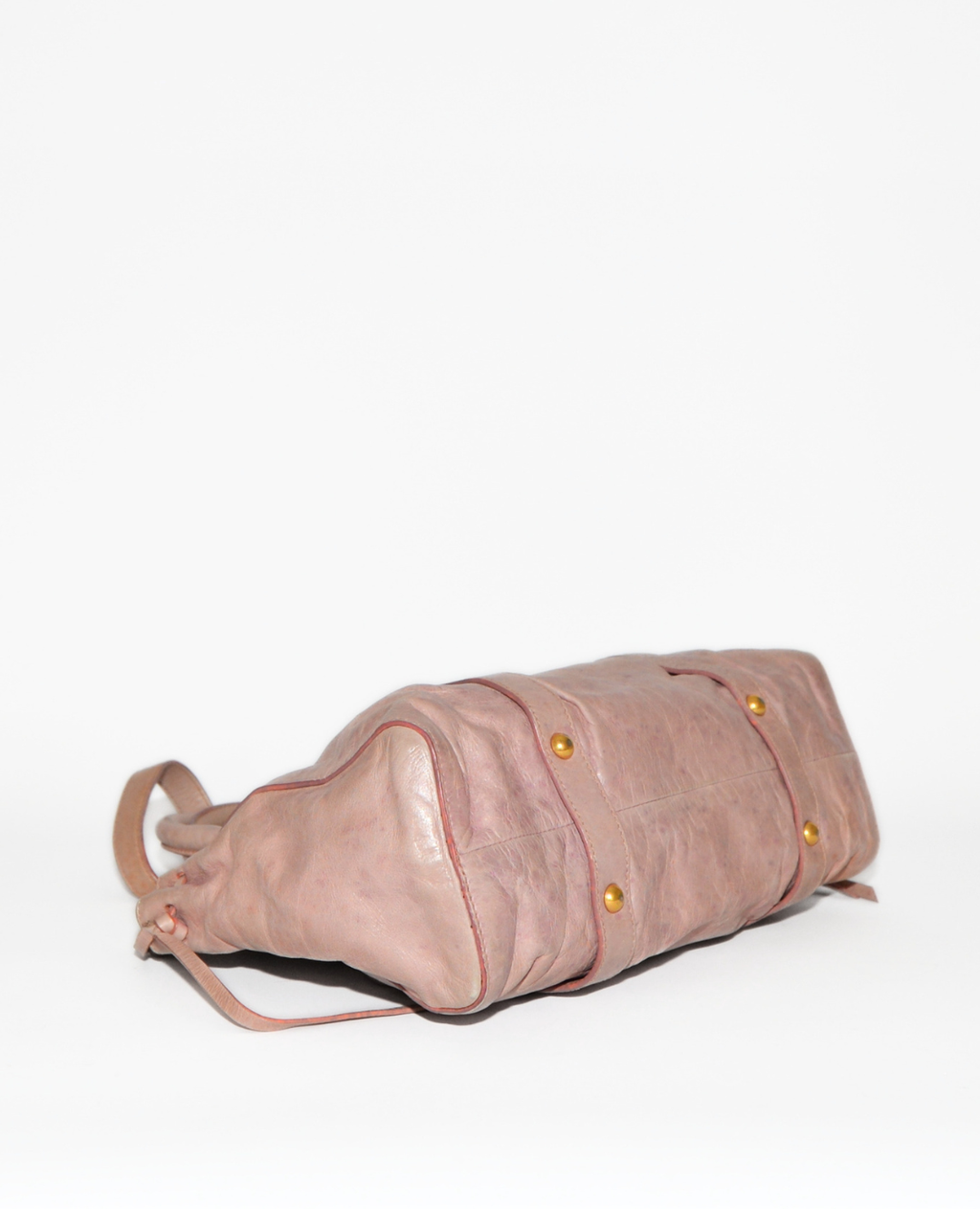 Miu Miu Vitello Lux Gathered Leather Handbag