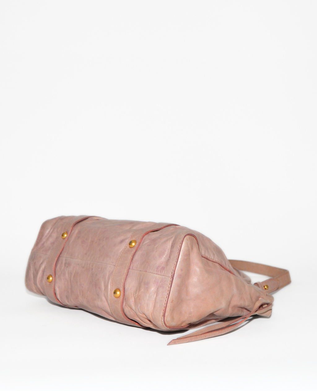 Miu Miu Vitello Lux Gathered Leather Handbag