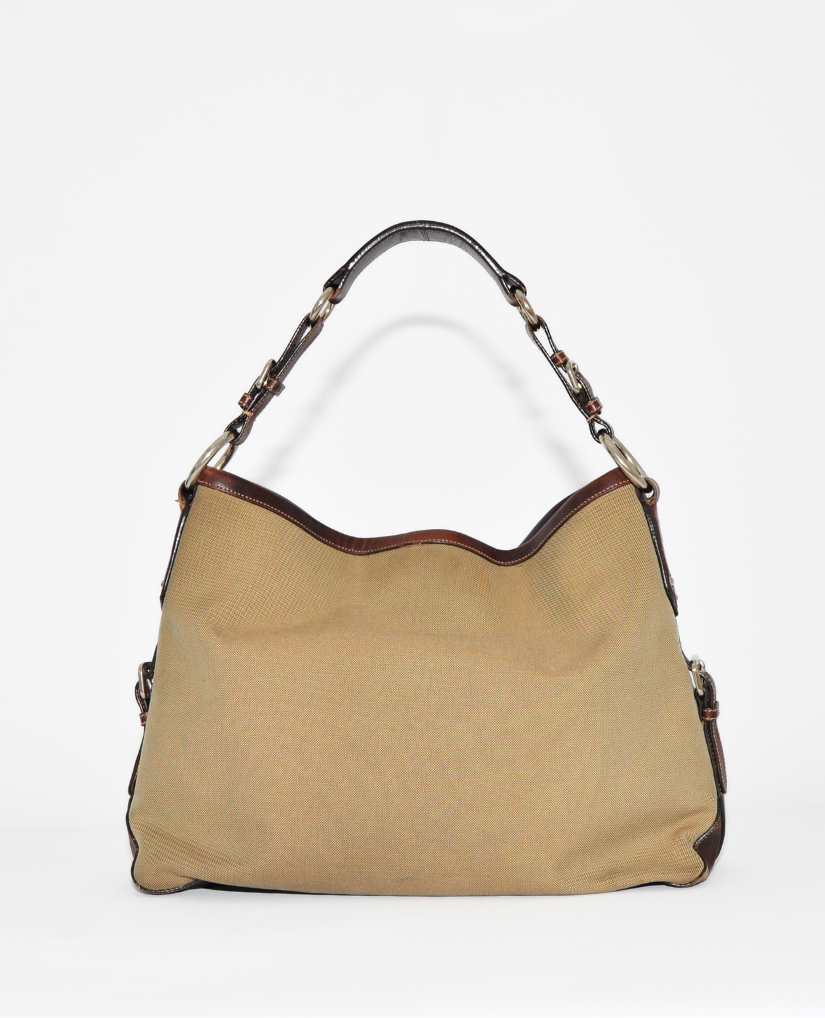 Prada Logo Canvas Hobo